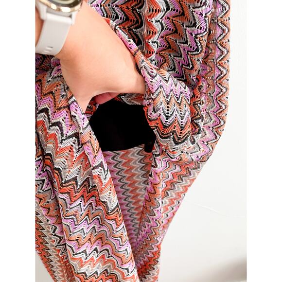 Ramy Brook | Daphne Zigzag Halter Maxi Dress | Soho Multi | Sz 16 - Picture 5 of 12